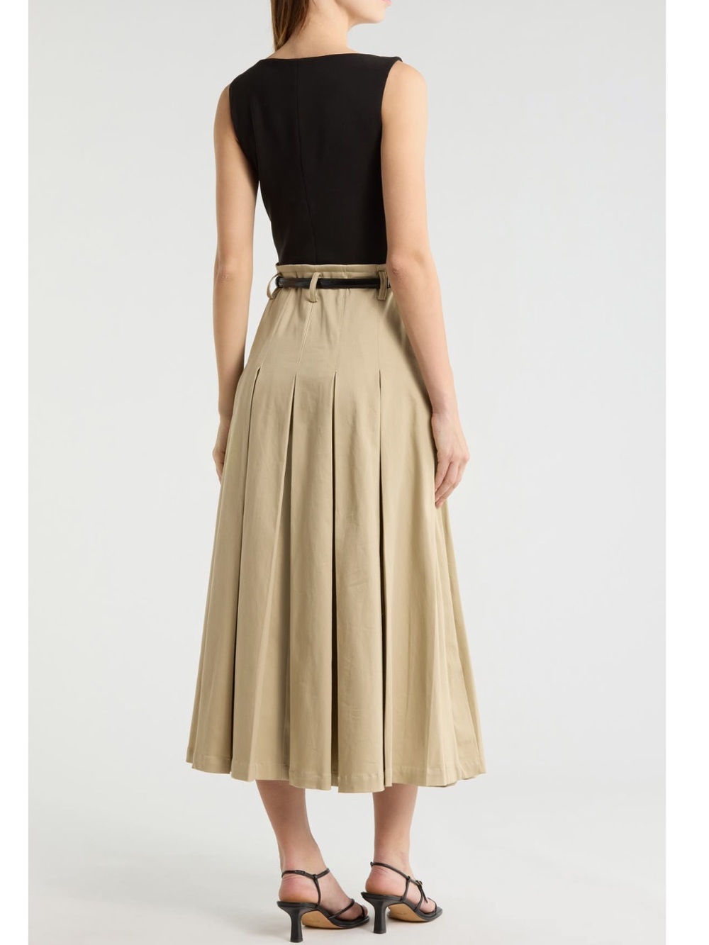 Avec Les Filles Mixed Media Pleated Dress New! - Picture 5 of 16